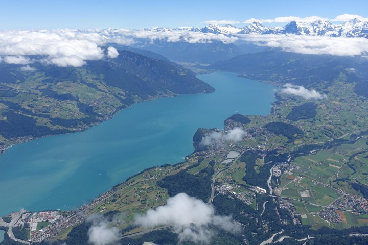 The best view of the lake Thun and the Alps